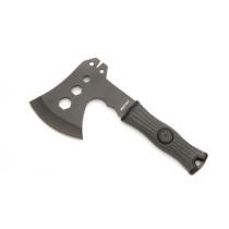 Outdoor Camping and Survival Axe - 3.75" Stainless Steel Blade with Black Oxide Finish, Grey and Black Handle - AX10
