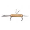 Olive Wood UK EDC Multipurpose Folding Knife 2.76" Blade - 6 Tools inc Corkscrew, Screwdriver and Can Opener - PK916