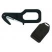 Serrated Safety Rescue Cutter 5" - Black Thermoplastic with Sheath - RK15/B
