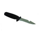 MAC Coltellerie 2" Blunt End Divers Knife with Plastic Sheath and Leg Straps - Black - DK1728/B
