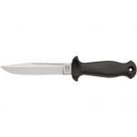 Whitby 4.25" Divers Knife with Plastic Sheath and Leg Straps - Black - DK511/11