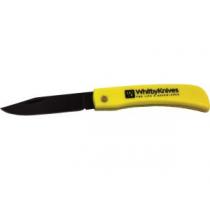 Whitby Pocket Knife - 3.25" Black Carbon Blade with Yellow Handle - PK21Y