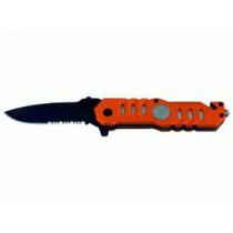 Whitby 3" Safety Lock Knife - Orange - Black Stainless Steel Blade - LK559/OR