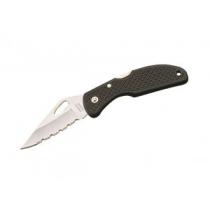 Whitby 2.75" Serrated Lock Knife - Black - Stainless Steel Blade - LK3003