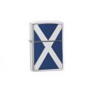 Scotland Flag Brushed Chrome Zippo Lighter - Genuine Zippo windproof lighter