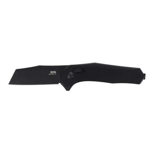 SOG Diverge XR Lock Folding Knife - 3" D2 Black PVD Modified Sheepsfoot Blade Black Aluminum Handle