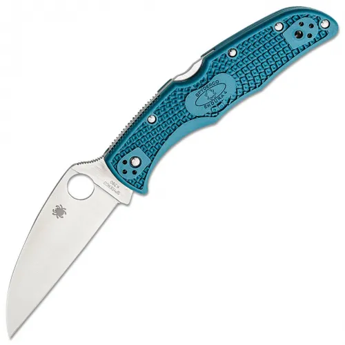 Spyderco Endura 4 Lightweight Folding Knife - 3.8" K390 Wharncliffe Blade Blue Handle