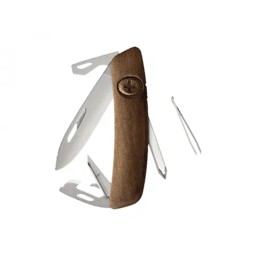 Swiza D04 AM Walnut 11 Function Multi Tool - 2.95" Blade