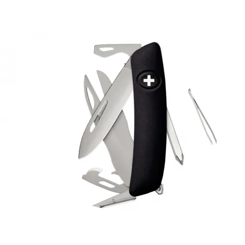 Swiza D08R AM Scissors Black 12 Function Multi-Tool - 2.95" Blade
