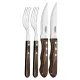 Tramontina Churrasco 4 Piece Jumbo Cutlery Set - 2 Knives and 2 Forks with Wood Handle Cyclaire Knives and Tools