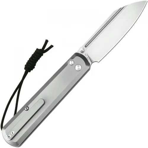 Artisan Cutlery Holm Folding Knife - 3.1" CPM-S90V Stonewashed Wharncliffe Blade Gray Titanium Handle