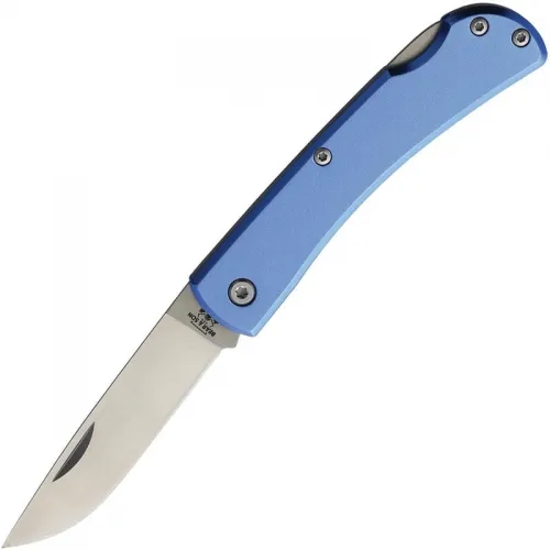 Bear & Son 137LBL Farmhand Lockback Folder - 2.75" Blade Blue Aluminum Handle