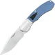 Begg Traditional Recurve Large 2.87" 14C28N Satin Recurve Harpoon Blade, Blue G10 Handle Cyclaire Knives and Tools