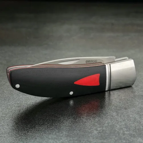 Begg Knives UK EDC Traditional Black Widow Folding Pocket Knife - 3" Blade