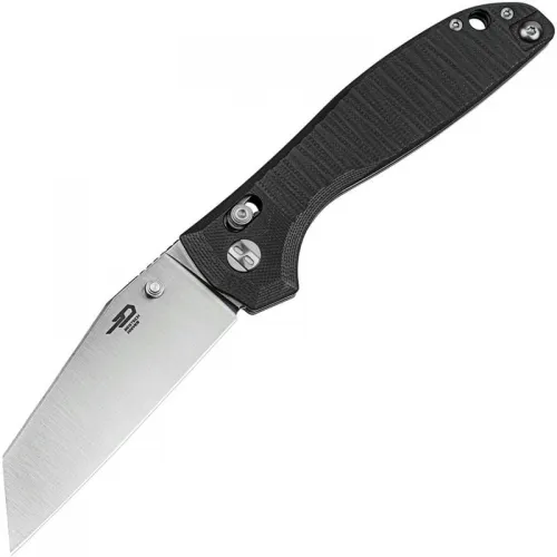 Bestech Liger Folding Knife - 3.61" D2 Wharncliffe Blade Black G10 Handle