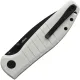 Bestech Bestechman Goodboy Folding Knife - 3.54" D2 Black DLC Blade White G10 Handle Cyclaire Knives and Tools