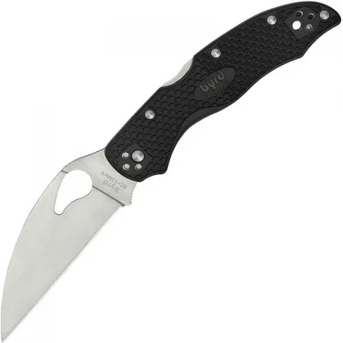 Byrd Knives Harrier 2 Lightweight Folding Knife - 3.38" Wharncliffe Blade Black FRN Handle
