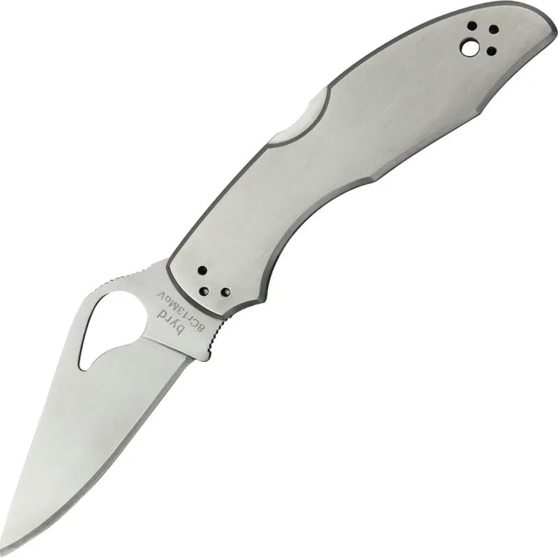 Byrd Knives Meadowlark 2 Folding Knife - 2.9" Stainless Steel Blade with Stainless Steel Handle Cyclaire Knives and Tools