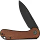 CIVIVI Knives Elementum UK EDC Folding Knife - 2.96" 14C28N Black DP Blade Guibourtia Wood Handle Cyclaire Knives and Tools