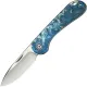 CIVIVI Knives Elementum UK EDC Folding Knife - 2.96" 14C28N Satin DP Blade Blue Ocean Resin Handle Cyclaire Knives and Tools