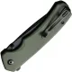 CIVIVI Brazen Button Lock Folding Knife - 3.46" 14C28N Black Stonewashed Tanto Blade Green OD G10 Handle Cyclaire Knives and Tools