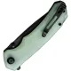CIVIVI Brazen Liner Lock Folding Knife - 3.46" D2 Black Tanto Blade Jade G10 Handle Cyclaire Knives and Tools