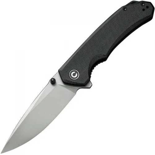 CIVIVI Brazen Liner Lock Folding Knife - 3.46" Sandvik 14C28N Drop Point Blade Black G10 Handle