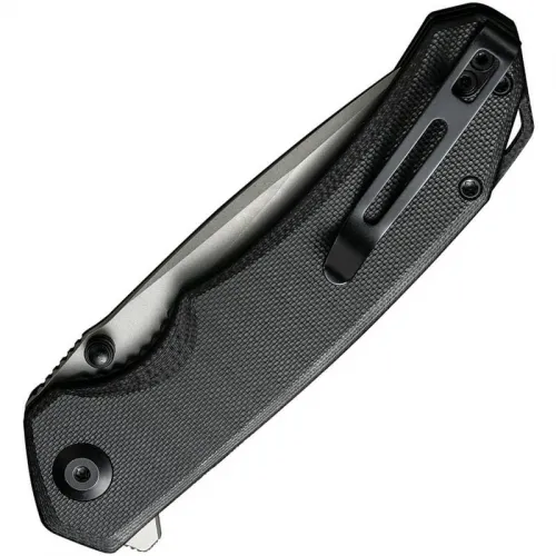 CIVIVI Brazen Liner Lock Folding Knife - 3.46" Sandvik 14C28N Drop Point Blade Black G10 Handle