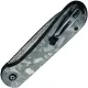 CIVIVI Elementum Button Lock Folding Knife - 3.47" Damascus Black Hand Rubbed Blade Marble Carbon Fiber Handle Cyclaire Knives and Tools