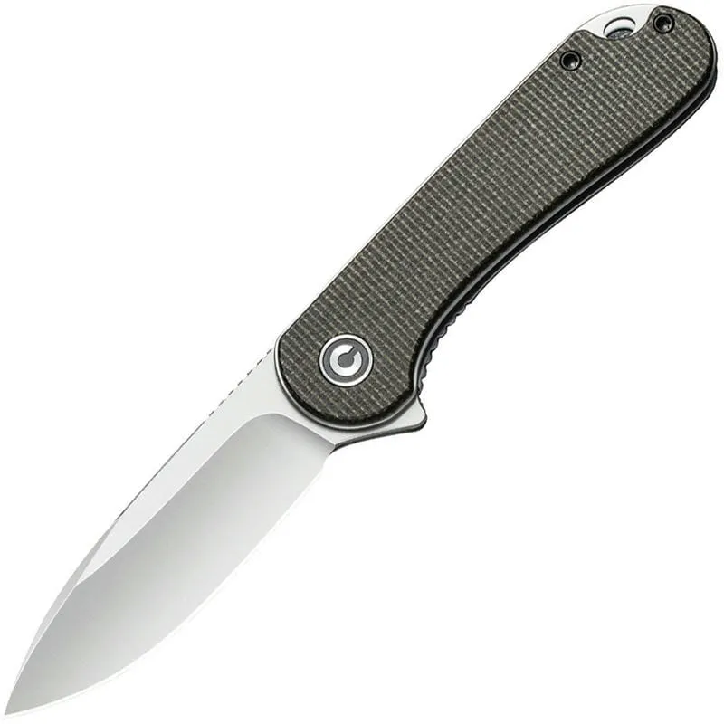 CIVIVI Knives C907T Elementum Knife 2.96" D2 Blade Green Micarta Handle Cyclaire Knives and Tools