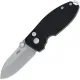 CRKT Squid Button Lock Folding Knife - 2.27" D2 Stonewash Drop Point Blade Black G10 Handle Cyclaire Knives and Tools