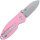 CRKT Squid Button Lock Folding Knife - 2.27" 14C28N Stonewash DP Blade Rose Quartz G10 Handle Cyclaire Knives and Tools