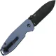 CRKT Squid XM Button Lock Folding Knife - 2.95" D2 Black Oxide DP Blade Blue Grey G10 Handle Cyclaire Knives and Tools