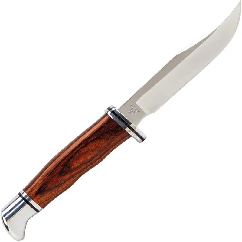 Buck 117 Heritage Brahma Fixed Blade Knife - 4.5" 420HC Blade Cocobolo Wood Handle Cyclaire Knives and Tools