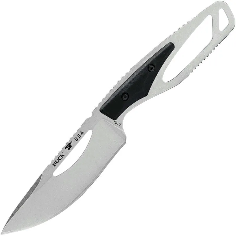 Buck PakLite Field Select Fixed Blade - 4" Skinner Blade Skeletonized Steel Handle Black Slabs Cyclaire Knives and Tools