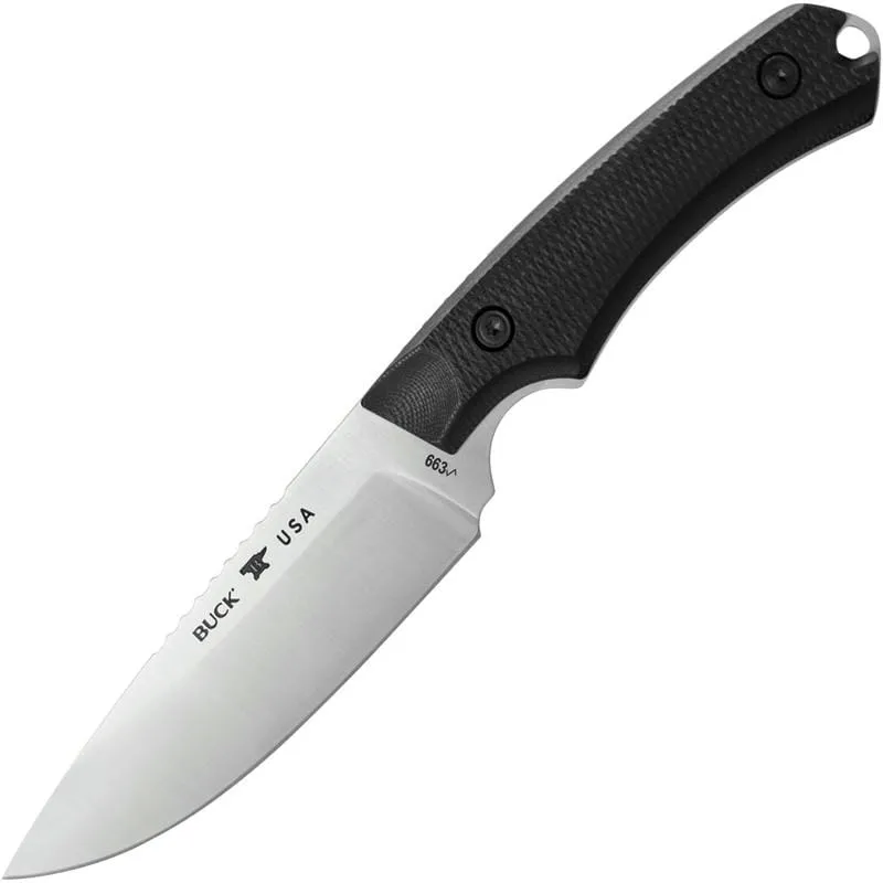 Buck 663 Alpha Guide Elite Fixed Blade Knife - 4.5" MagnaCut DP Blade Black G10 Handle Cyclaire Knives and Tools