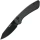 Buck 743 Mini Sovereign Folding Knife - 2.625" Black TiNi Modified CP Blade Carbon Fiber Handle Cyclaire Knives and Tools