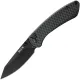 Buck 744 Sovereign Button Lock Folding Knife - 3.22" Black TiNi CP Blade Carbon Fiber Handle Cyclaire Knives and Tools