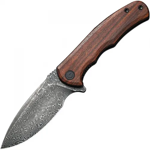 CIVIVI Mini Praxis Knife - 2.98" Damascus Blade Guibourtia Wood Handle