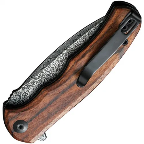 CIVIVI Mini Praxis Knife - 2.98" Damascus Blade Guibourtia Wood Handle