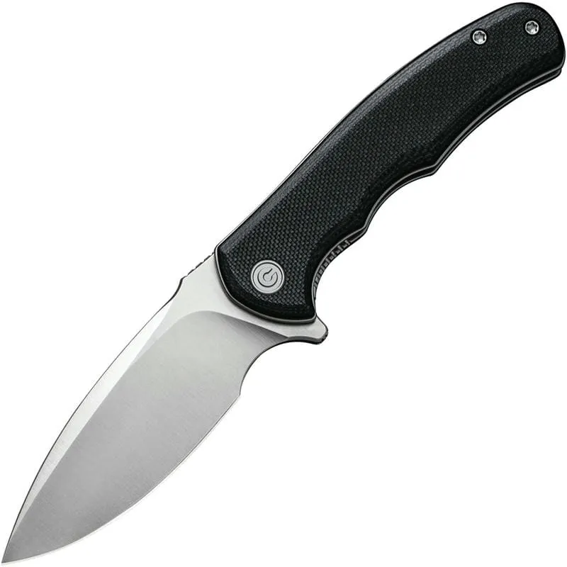 CIVIVI Mini Praxis Knife - 2.98" D2 Tool Steel Blade Black G10 Handle Cyclaire Knives and Tools