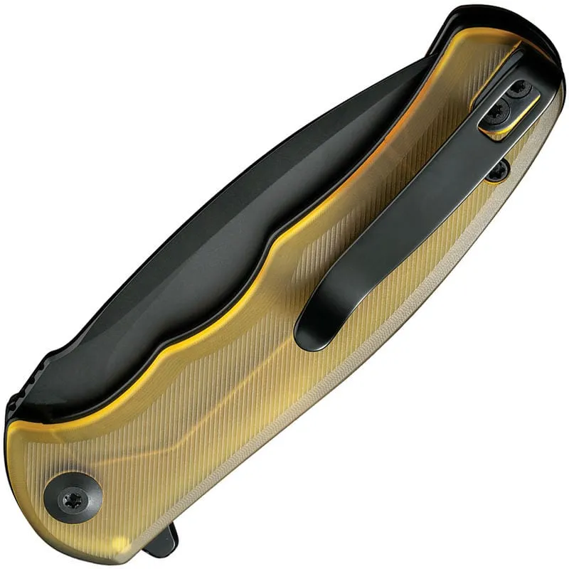 CIVIVI Mini Praxis Folding Knife - 2.98" D2 Black Blade Bead Blasted Ultem Handle Cyclaire Knives and Tools