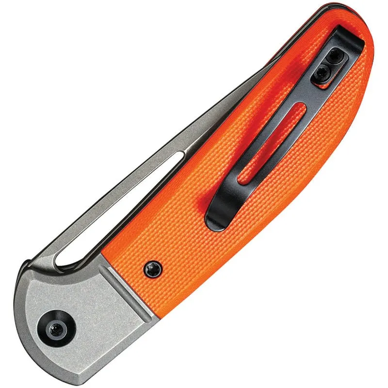 CIVIVI Trailblazer UK EDC Folding Knife - 2.97" 14C28N Stainless Steel Orange G10 Handle Cyclaire Knives and Tools