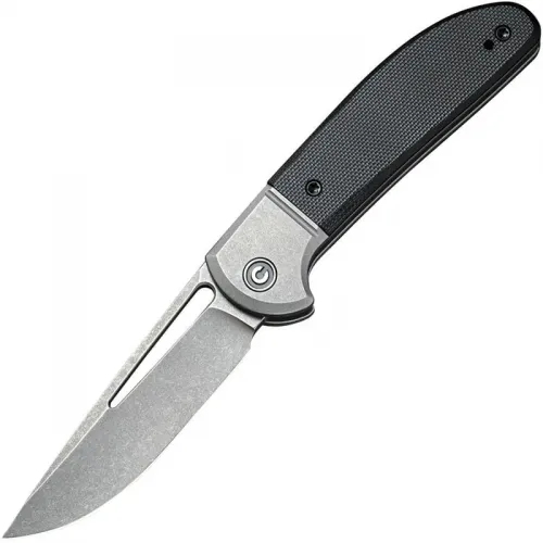 CIVIVI Trailblazer UK EDC Folding Knife - 2.97" 14C28N Stainless Steel Blade Black G10 Handle