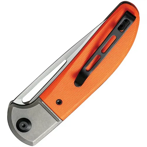 CIVIVI Trailblazer XL Folding Knife - 3.46" D2 Stainless Steel Blade Orange G10 Handle