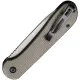 CIVIVI Elementum Button Lock Folding Knife - 3.47" Sandvik 14C28N Black Stonewashed Blade Dark Green Micarta Handle Cyclaire Knives and Tools
