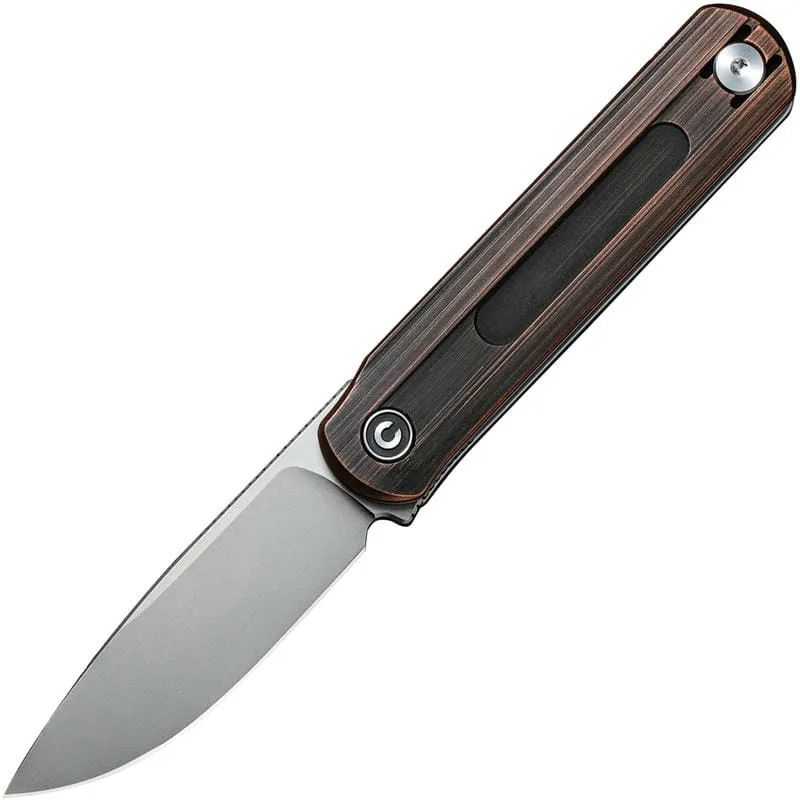 CIVIVI Foldis UK EDC Folding Knife - 2.67" Nitro-V Blade Rubbed Copper Handle Cyclaire Knives and Tools