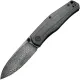 CIVIVI Sokoke Folding Knife - 3.35" Damascus Blade Black Linen Micarta Handle Cyclaire Knives and Tools