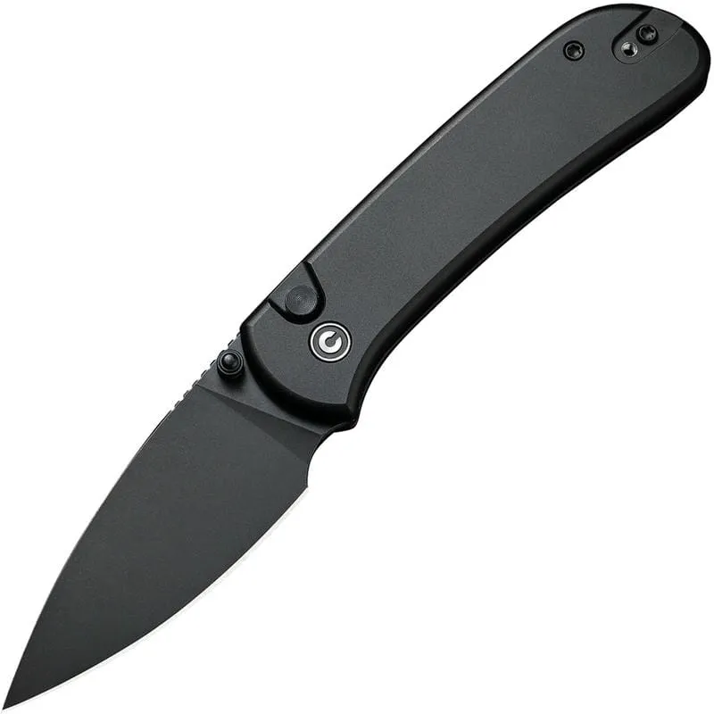 CIVIVI Qubit Knife - 2.98" 14C28N Stainless Steel Blade Black Aluminum Handle Cyclaire Knives and Tools