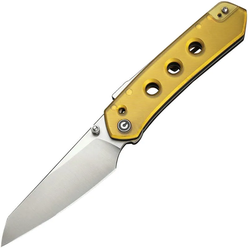 CIVIVI Snecx Vision FG Superlock Folding Knife - 3.54" Nitro-V Blade Polished Ultem Handle Cyclaire Knives and Tools